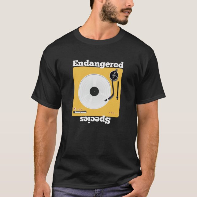 Postinsamlare Vinyl Älskare T Shirt (Framsida)