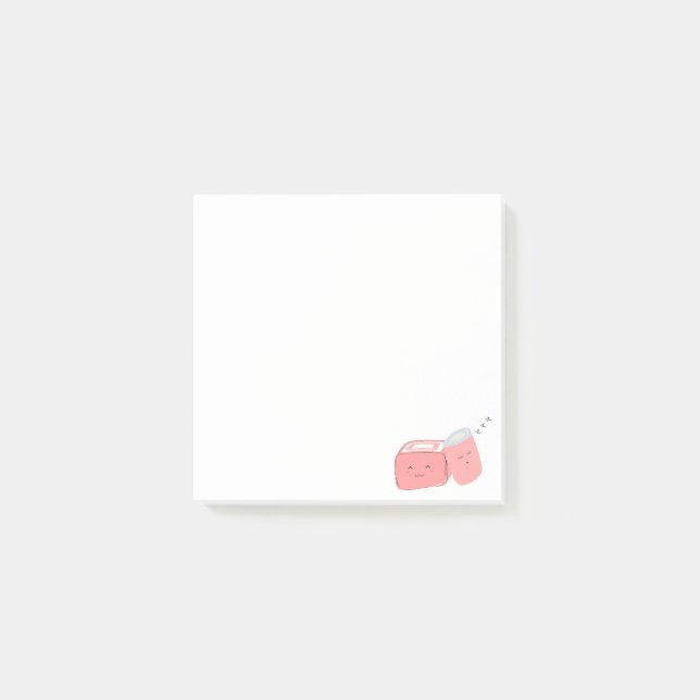 PostIT-anteckningar | Cute Marshmallow Post-it Block (Framsida)