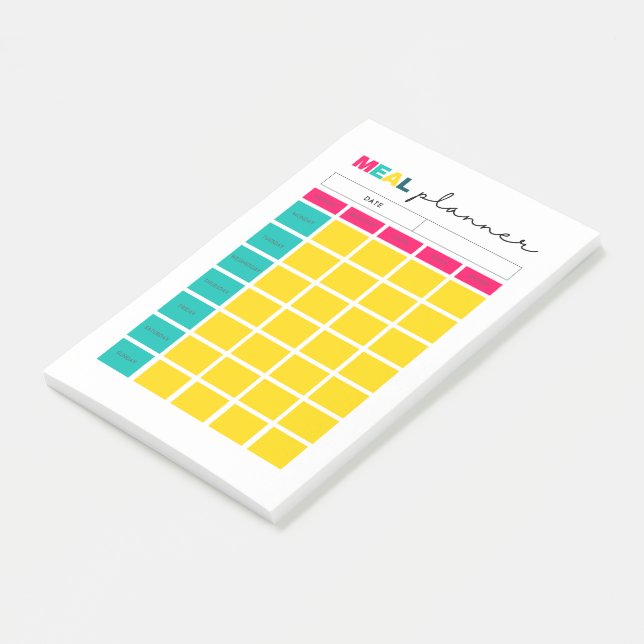 PostIT-anteckningar för måltidsplaneraren Journal Post-it Block (Vinklad)