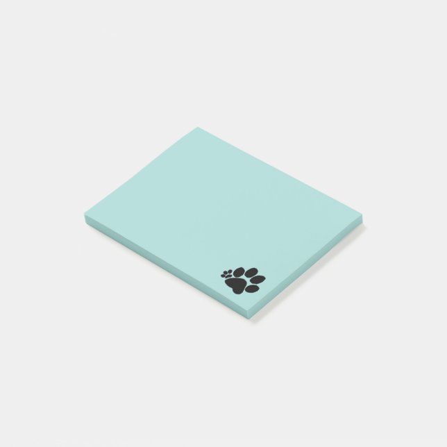 Postit Note - Polydactyl Paw-utskrift Post-it Block (Vinklad)