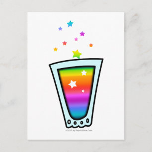 POSTKART - RAINBOW SHOT GLAS VYKORT