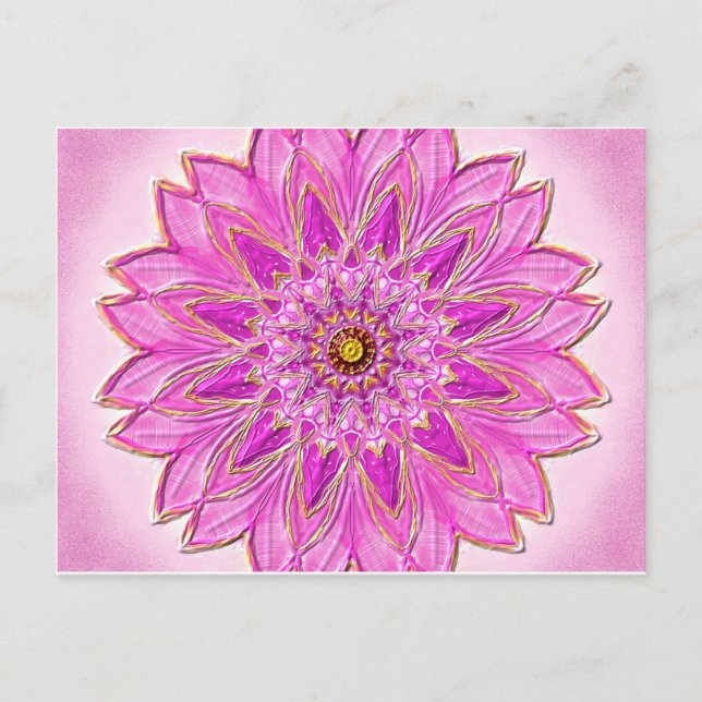 Postkarte 01 "Magenta Healing" av MandalaDesign Vykort (Framsida)