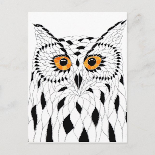 Postkarte Eule Vykort (Framsida)