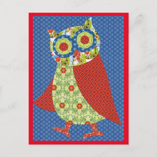 Postkarte Eule Vykort (Framsida)