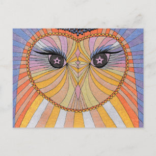 Postkarte Eule Vykort