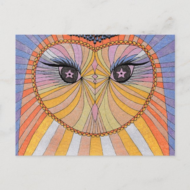 Postkarte Eule Vykort (Framsida)