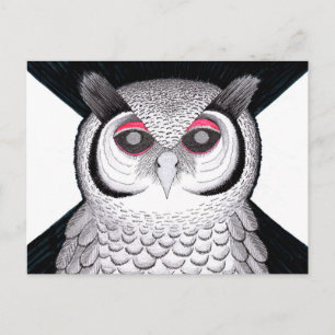 Postkarte Eule Vykort