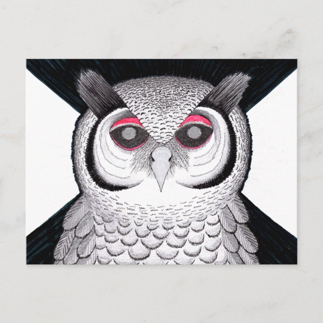 Postkarte Eule Vykort (Framsida)