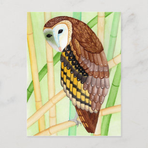 Postkarte Eule Vykort