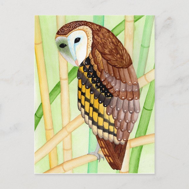 Postkarte Eule Vykort (Framsida)