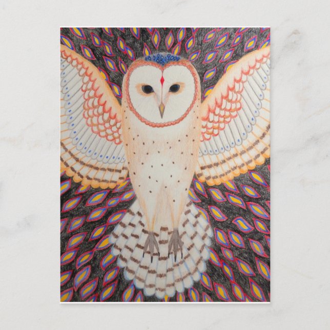 Postkarte Eule Vykort (Framsida)