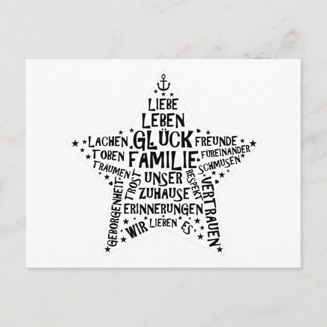 Postkarte "FAMILIENSTERN" Vykort (Framsida)