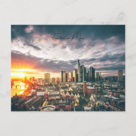 Postkarte Frankfurt am Main im Sonnenuntergang Vykort