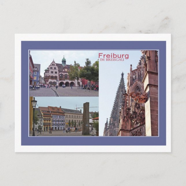 Postkarte Freiburg Vykort (Framsida)