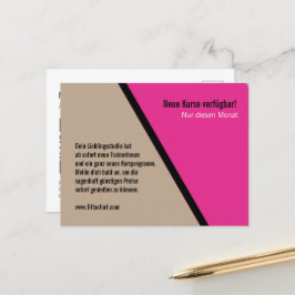 Postkarte für Mailings Fitness Studio und Trainer Vykort