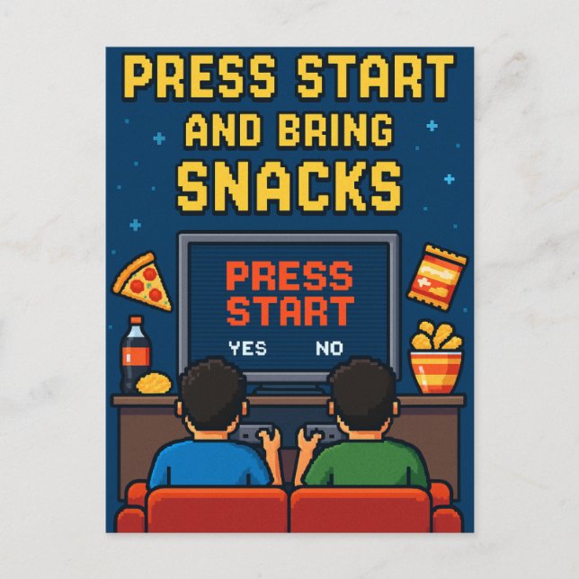 Postkarte für Retro-Gamer-Freunde Vykort (Framsida)