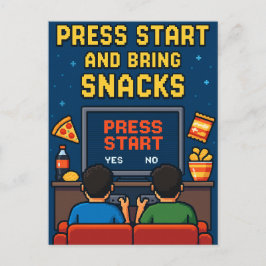 Postkarte für Retro-Gamer-Freunde Vykort