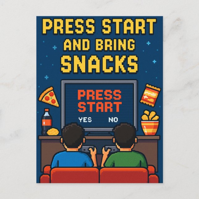 Postkarte für Retro-Gamer-Freunde Vykort (Framsida)