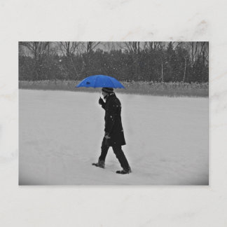 Postkarte - gegen den Schnee Vykort