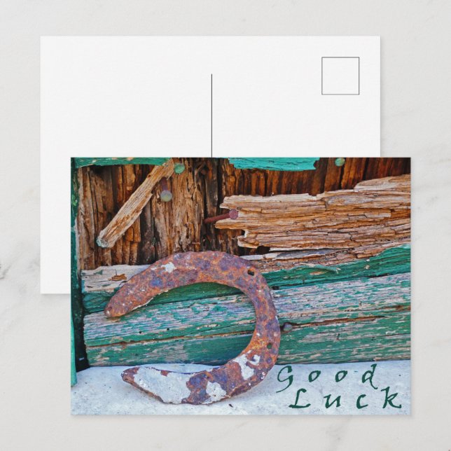 Postkarte "Good Luck" Vykort (Fram/baksida)