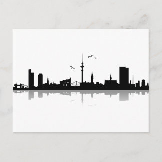 Postkarte Hamburg Skyline Vykort