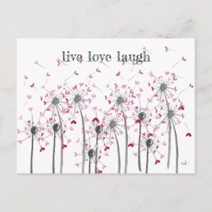 postkarte Herz Pusteblume Spruch spruchkarte liebe Vykort