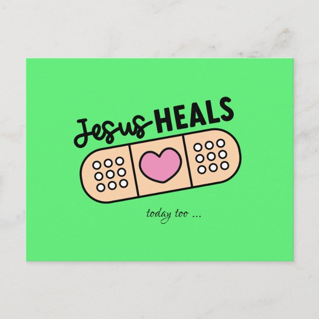 Postkarte Jesus heilt auch heute - Jesus heals ... Vykort (Framsida)
