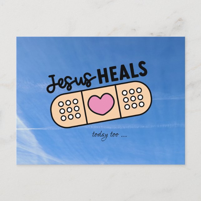 Postkarte Jesus heilt auch heute - Jesus heals ... Vykort (Framsida)