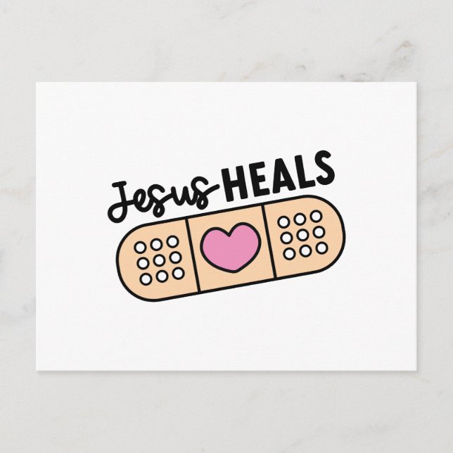 Postkarte Jesus heilt - Jesus heals Vykort (Framsida)