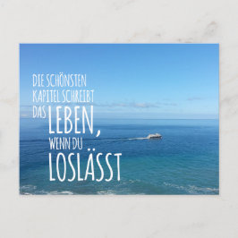Postkarte „Loslassen“ mit Blick auf das weite Meer Vykort