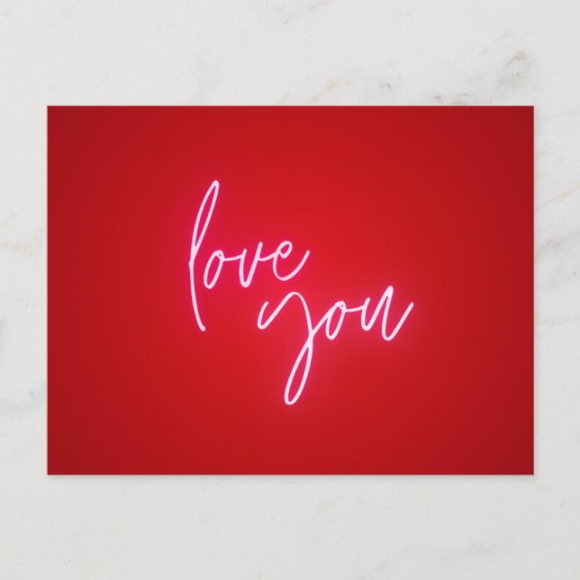 Postkarte - "love you" vykort (Framsida)
