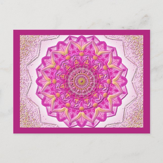 Postkarte MagicMandala-Magenta Vykort (Framsida)