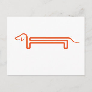 Postkarte mit Dackel Vykort