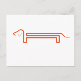 Postkarte mit Dackel Vykort