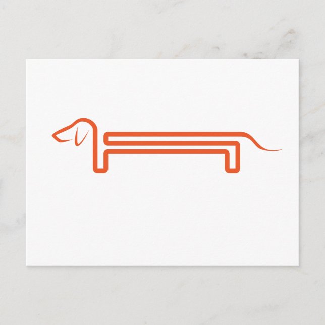 Postkarte mit Dackel Vykort (Framsida)