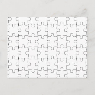 Postkarte mit Puzzlemotiv Vykort