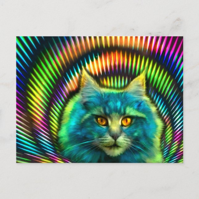 Postkarte "PsyCat" Vykort (Framsida)