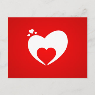 Postkarte rot Herz Vykort