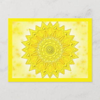 Postkarte SeraphinaMandalas gelb Vykort