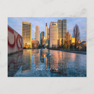 Postkarte Skyline Frankfurt am Main Vykort