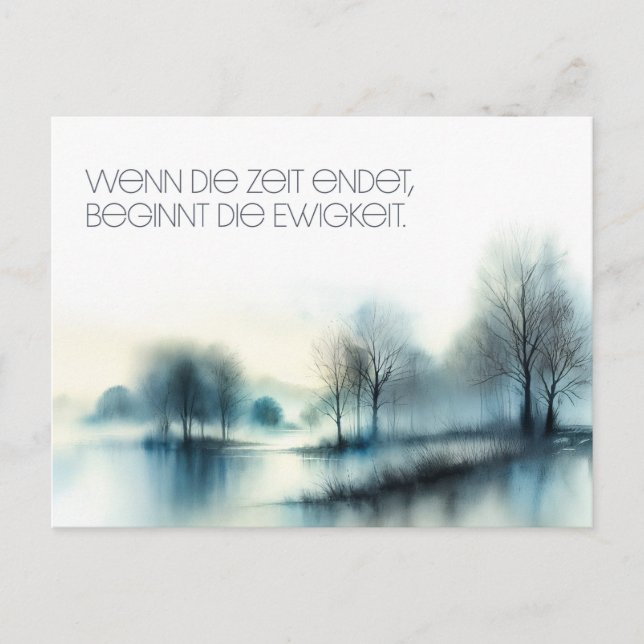 Postkarte "Wenn die Zeit endet ..." Vykort (Framsida)