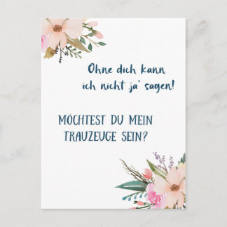 Postkarte - Willst du mein Trauzeuge sein Vykort