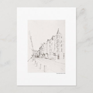 Postkarte Zeichnung Bleistift Hannover Landschaft Vykort