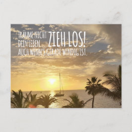 Postkarte „Zieh los!“ Vykort