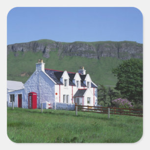 Postkontor, Linicro, Isle of Skye, Highlands, Fyrkantigt Klistermärke