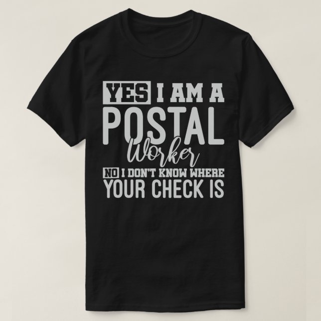 Postkontor Postman Postman Postbefordran Postbefor T Shirt (Design framsida)