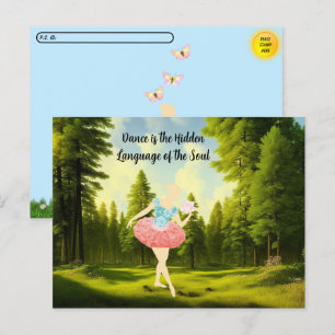 Postkorsa Little Ballerina Quote Postcard Vykort