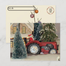 Postkorsning - vykort för Farm Stil Jultomten