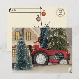 Postkorsning - vykort för Farm Stil Jultomten