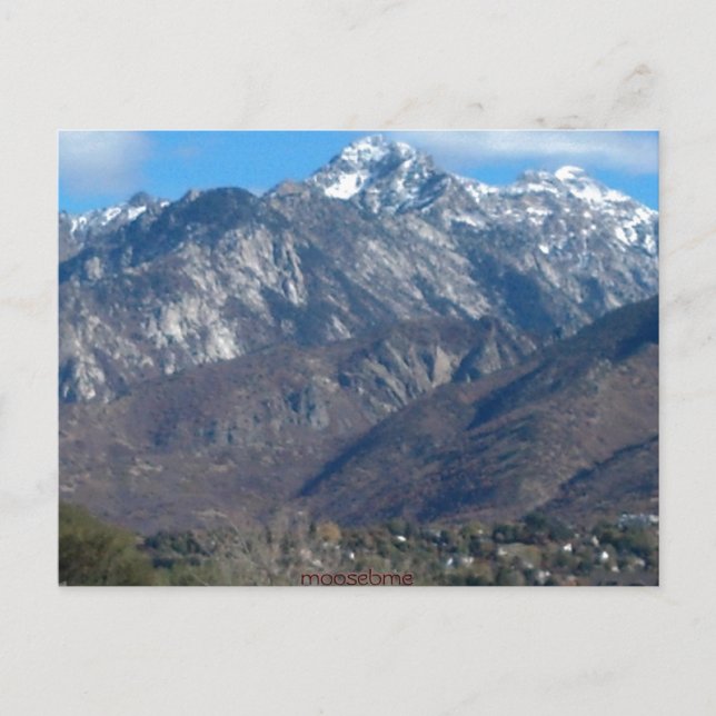 Postkort 2012 för Lone Peak Mountain Utah Vykort (Framsida)